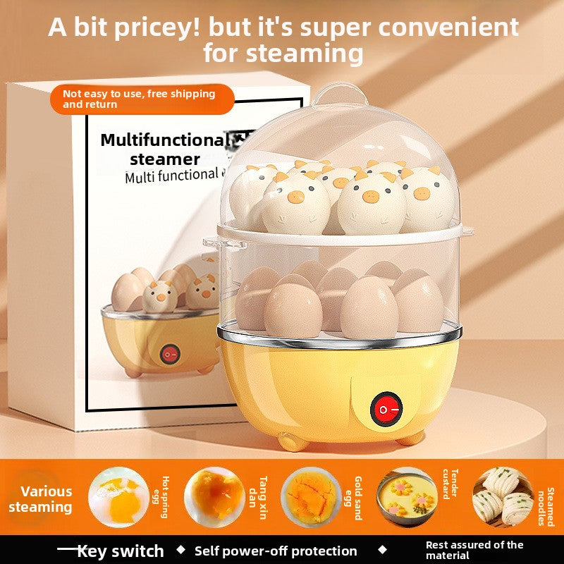 Automatic Egg Cooker 350W Multifunctional Steamer for Quick Breakfasts