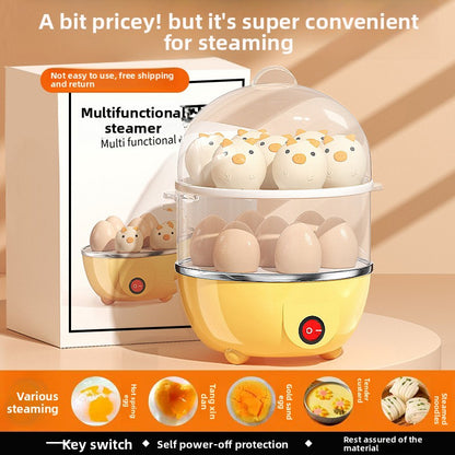 Automatic Egg Cooker 350W Multifunctional Steamer for Quick Breakfasts