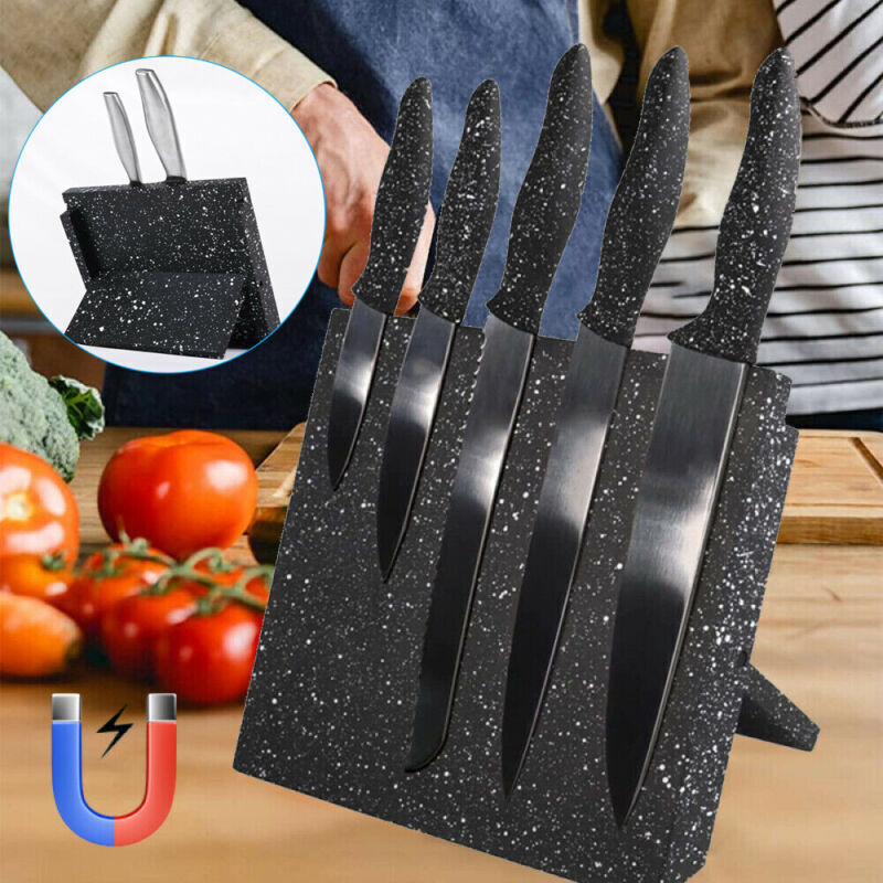 Magnetic Knife Holder – Wall/Counter Knife Block Rack for Kitchen Cutlery Storage