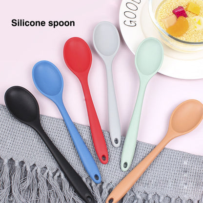 1pc Premium Silicone Spoon - Ladles for Cooking, Mixing, Serving, and Salad Preparation - Heat Resistant, Non-Stick, and Easy to Clean Kitchen Essential