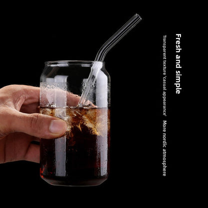 High Borosilicate Glass Cup ? Transparent Handcrafted Drinkware with Custom Logo Option