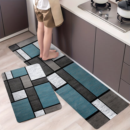 1pc Soft Thickened Kitchen Floor Mat, Non-slip Oil-proof Floor Mat, Waterproof Runner Rug, Dirt-resistant Floor Carpet, Machine Washable, Entrance Doormat, Kitchen Living Room Laundry Bathroom Water-absorbing Floor Mat, Room