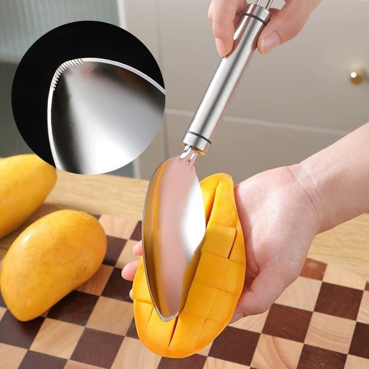 Stainless Steel Multi-Function Fruit & Vegetable Peeler ? Dicer, Corer & Slicer with Ergonomic Handle