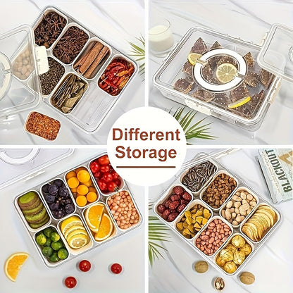Leak-Proof Square Bento Lunch Box With 4/8 Compartments - Perfect For School, College, Picnics & Kitchen Organization