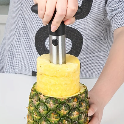 [1pc Easy Pineapple Corer Slicer] 1pc Stainless Steel Pineapple Corer and Slicer, Easy to Use Kitchen Tool for Effortless Pineapple Core Removal and Slicing