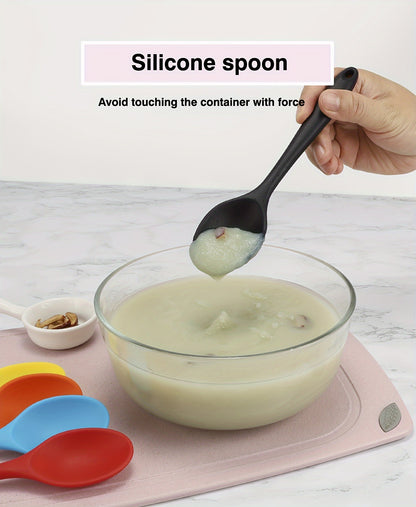 1pc Premium Silicone Spoon - Ladles for Cooking, Mixing, Serving, and Salad Preparation - Heat Resistant, Non-Stick, and Easy to Clean Kitchen Essential