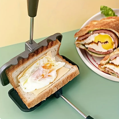 1pc, Sandwich Maker, 5.51''x2.59'', Double-Sided Sandwich Baking Pan, Breakfast Maker, Baking Tools, Home Kitchen Accessories
