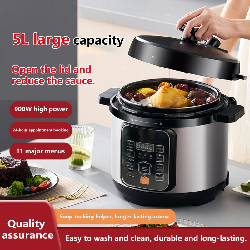 1050W Electric Pressure Cooker Multi-Purpose 5 Litre 10-in-1 Digital Screen