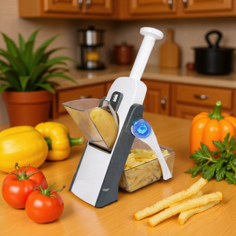 Multi-Functional Vegetable Cutter ? Slice, Dice, Shred Fruits & Veggies, Julienne Cutter