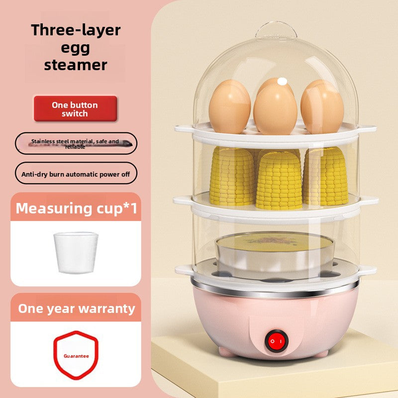 Automatic Egg Cooker 350W Multifunctional Steamer for Quick Breakfasts