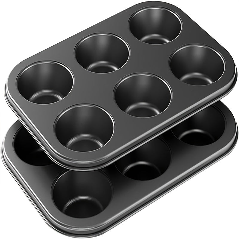 2pcs, Muffin Pans, 10.4''x7'', Non-Stick Baking Cupcake Pan, Pudding Mold, Oven Accessories, Baking Tools, Kitchen Gadgets, Kitchen Accessories