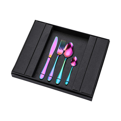 24-Piece 410 Stainless Steel Cutlery Set ? Mirror Polished Flatware for 6 People with Gift Packaging