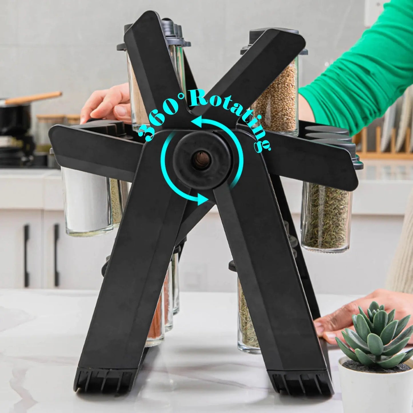 Rotating Ferris Wheel Seasoning Rack