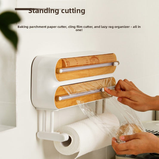 Magnetic Wall-Mounted Cling Film Cutter ? Tear-Free Kitchen Foil & Baking Paper Cutter