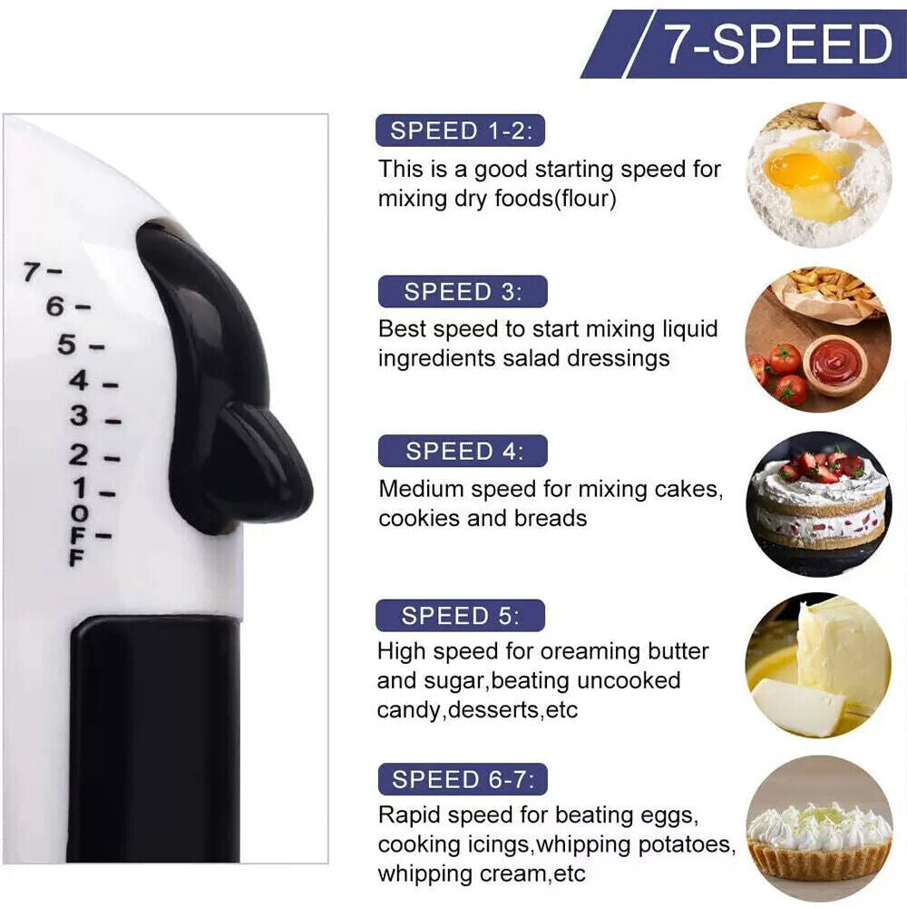 7-Speed Electric Stand Mixer – Food Mixer with Bowl, Beaters & Dough Hooks