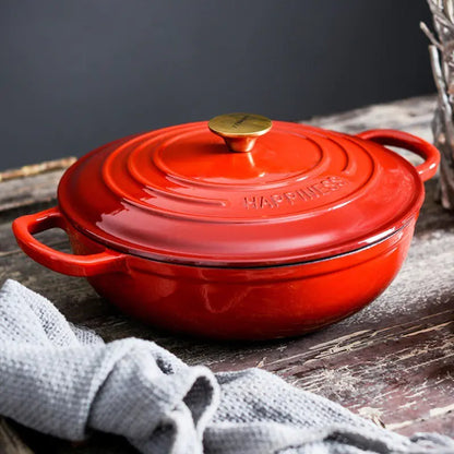 Multifunctional Cast Iron Non-Stick Soup Pot