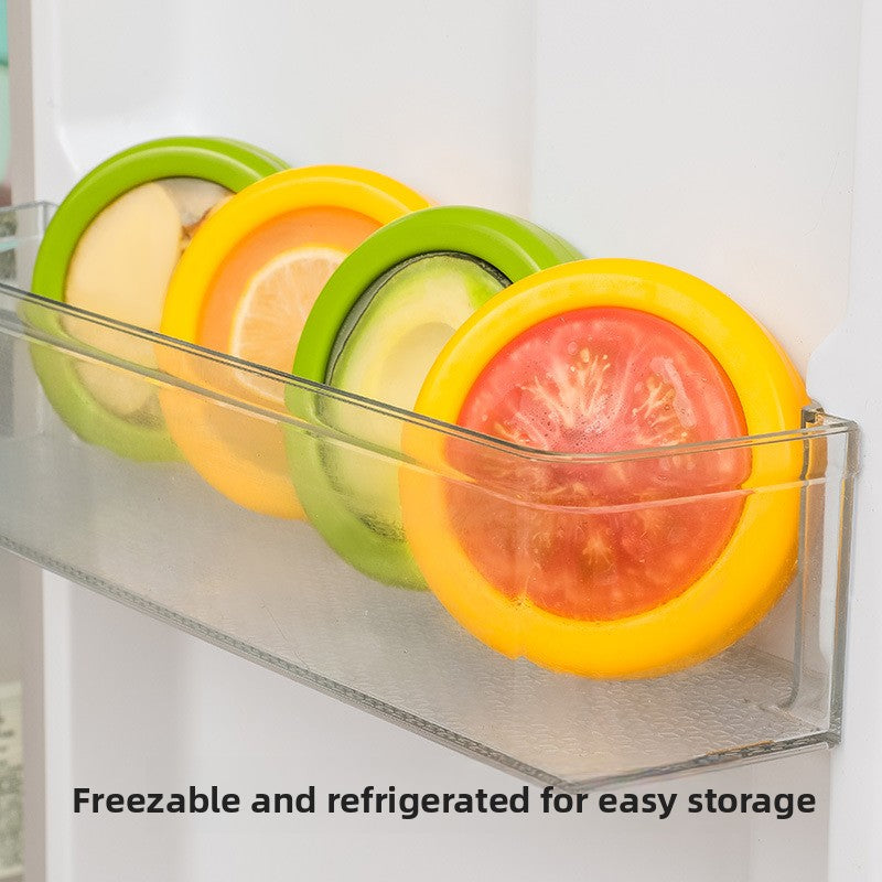 Transparent Fruit & Vegetable Storage Container ? Compact ABS & Silicone Food Saver