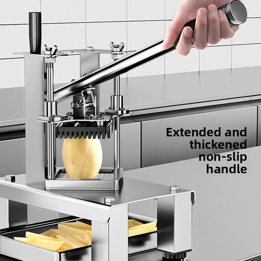 Multifunctional Vegetable Cutter Manual Dicer, Shredder & French Fry Slicer with Adjustable Blades