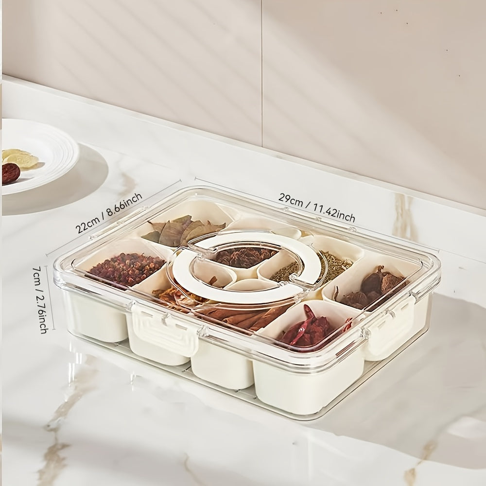 Leak-Proof Square Bento Lunch Box With 4/8 Compartments - Perfect For School, College, Picnics & Kitchen Organization