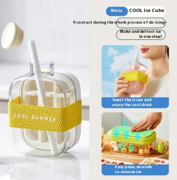 Instant Ice Maker & Cooling Cup with Straw