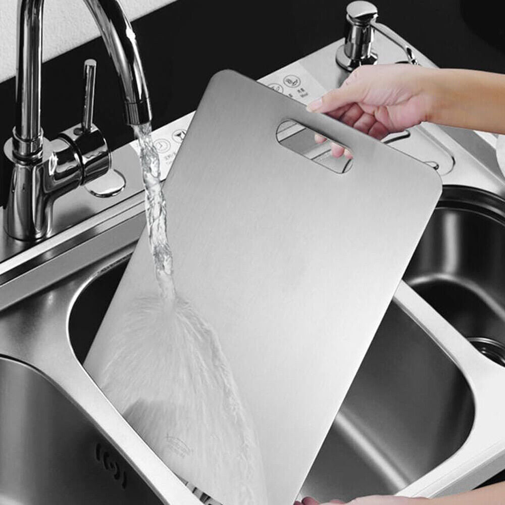 Double-Sided Titanium Cutting Board – Durable Kitchen & Camping Food Prep Board