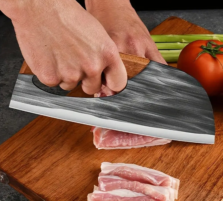 Hand-Forged Bone Cutter Knife – Lightweight Dual-Use Slicer, High Carbon Stainless Steel