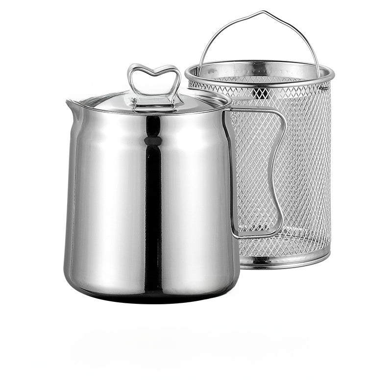 304 Stainless Steel Oil Container ? With Built-In Strainer for Cooking Oil Storage