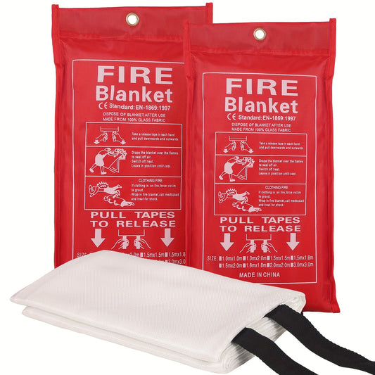 1pc Essential Fire Safety Blanket - Portable, Reusable, Heat-Resistant for Emergency Fire Extinguishing at Home, Kitchen, Fireplace, School, BBQ, Car, Office - Compact, Durable, Easy-to-Use Fire Suppression Solution