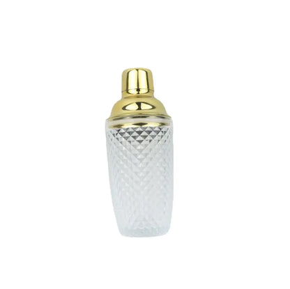 400ML Golden Glass Cocktail Shaker with Stainless Lid