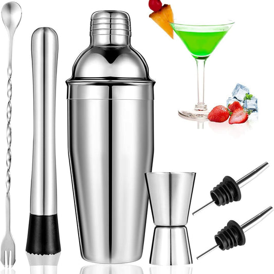 Stainless Steel Cocktail Shaker Set ? Three-Stage Mixing Cup with Multi-Size Options