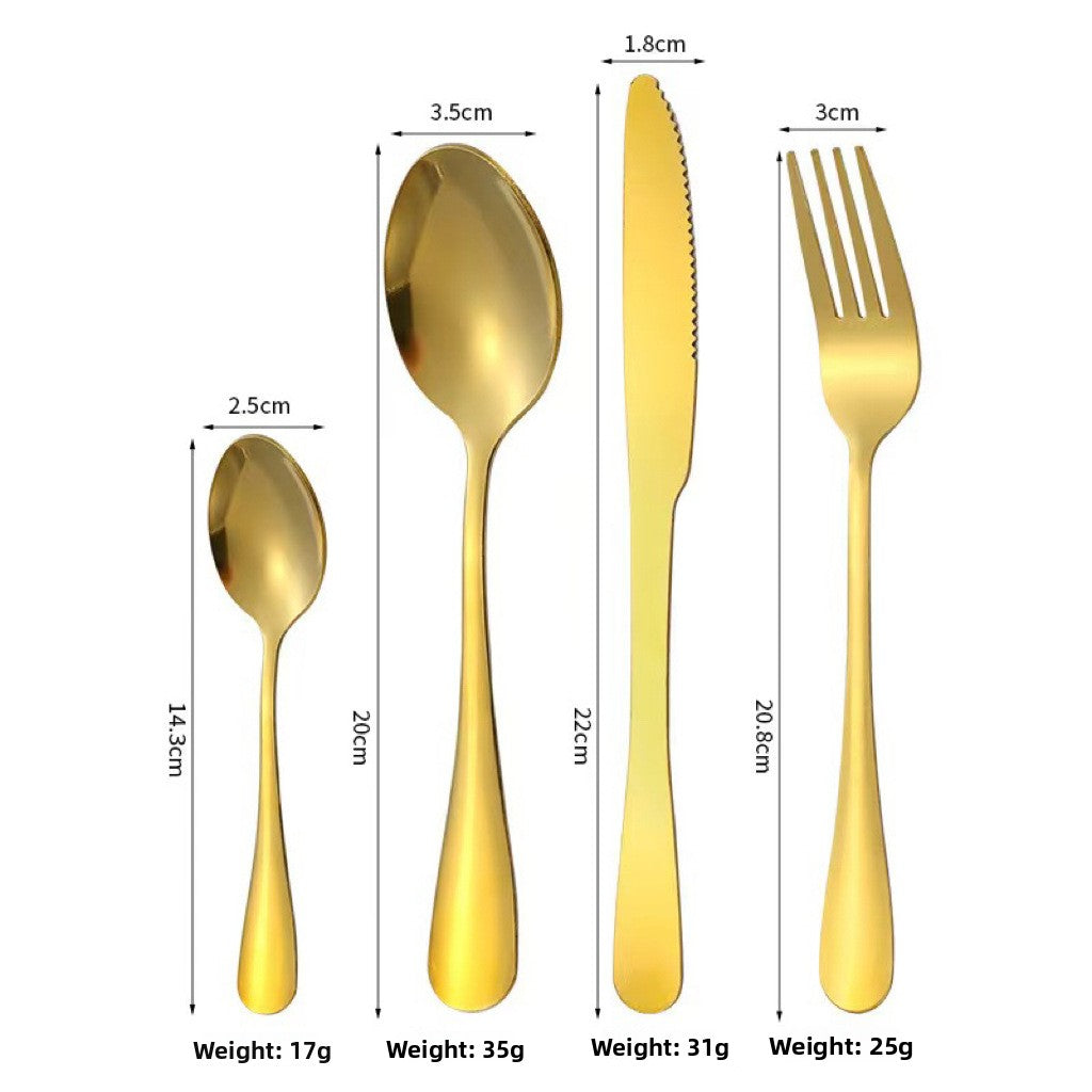 24-Piece 410 Stainless Steel Cutlery Set ? Nordic Style Flatware with Gift Box