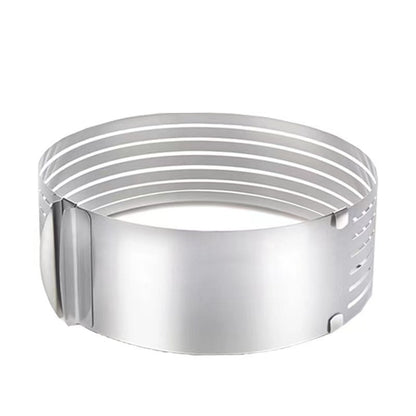 Adjustable Stainless Steel Cake Slicer ? Telescopic Layer Cutter for Even Baking