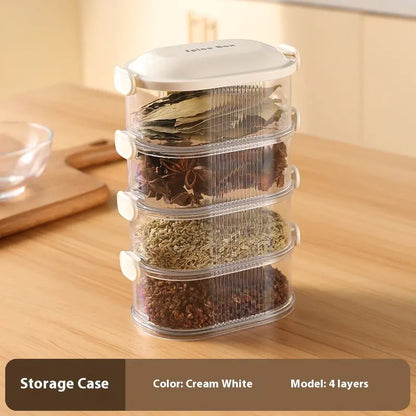 Spice Storage Box Kitchen Jar Sealed