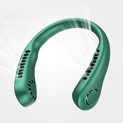 Portable Neck Hanging Mini Leafless Fan (Rechargeable)