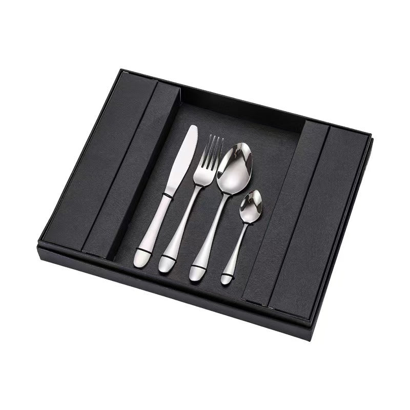 24-Piece 410 Stainless Steel Cutlery Set ? Mirror Polished Flatware for 6 People with Gift Packaging