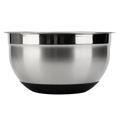 Stainless Steel Mixing Bowl Set ? Non-Slip Silicone Base with Lids & Graters