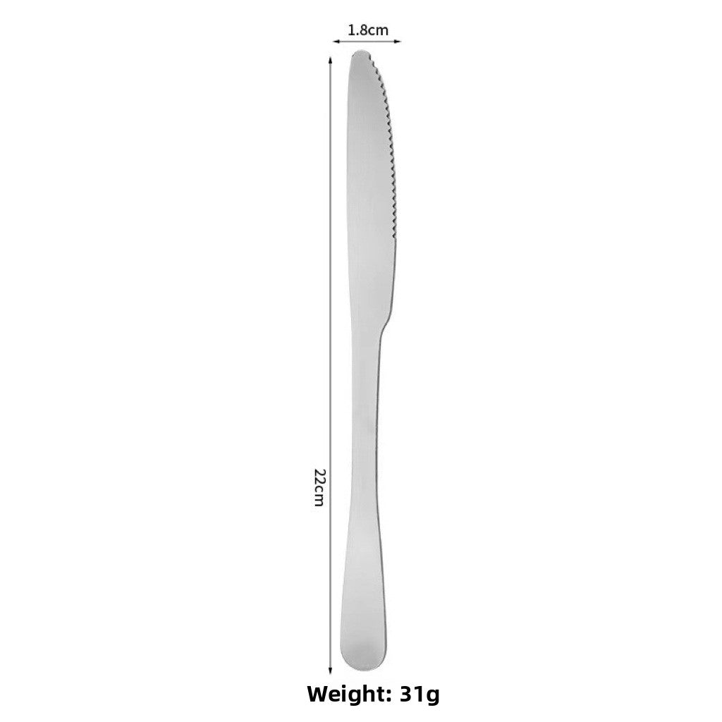 24-Piece 410 Stainless Steel Cutlery Set ? Nordic Style Flatware with Gift Box