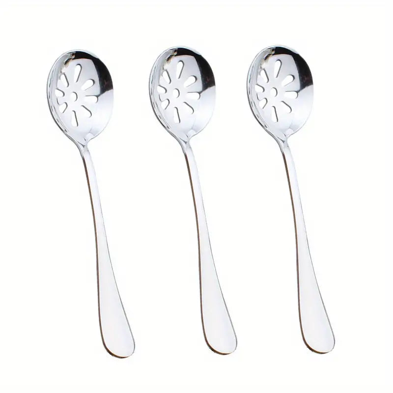 3/6pcs Stainless Steel Serving Spoons for Dining
