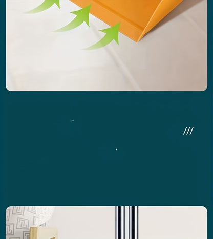 1set, Household Broom And Dustpan Set, Long Handle Floor Cleaning Broom Dustpan Set, Rotatable Broom And Dustpan With Comb Tooth, To Remove Dust And Garbage, For Home, Kitchen, Room, Office, Cleaning Supplies, Cleaning Tool,