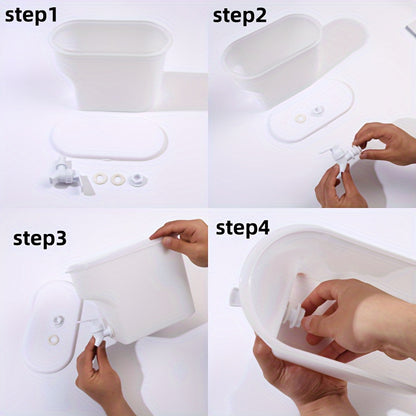 1pc, Refrigerator Cold Kettle, Summer Cooling Large Capacity Fruit Tea Kettle, Household High Temperature Resistant Drink Bucket, With Faucet Ice Water Juice Bucket, Kitchen Supplies, Bar Supplies