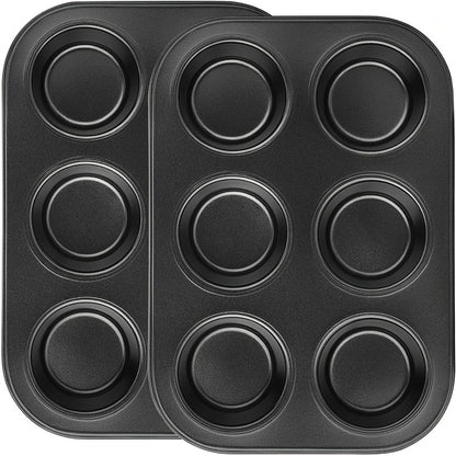 2pcs, Muffin Pans, 10.4''x7'', Non-Stick Baking Cupcake Pan, Pudding Mold, Oven Accessories, Baking Tools, Kitchen Gadgets, Kitchen Accessories