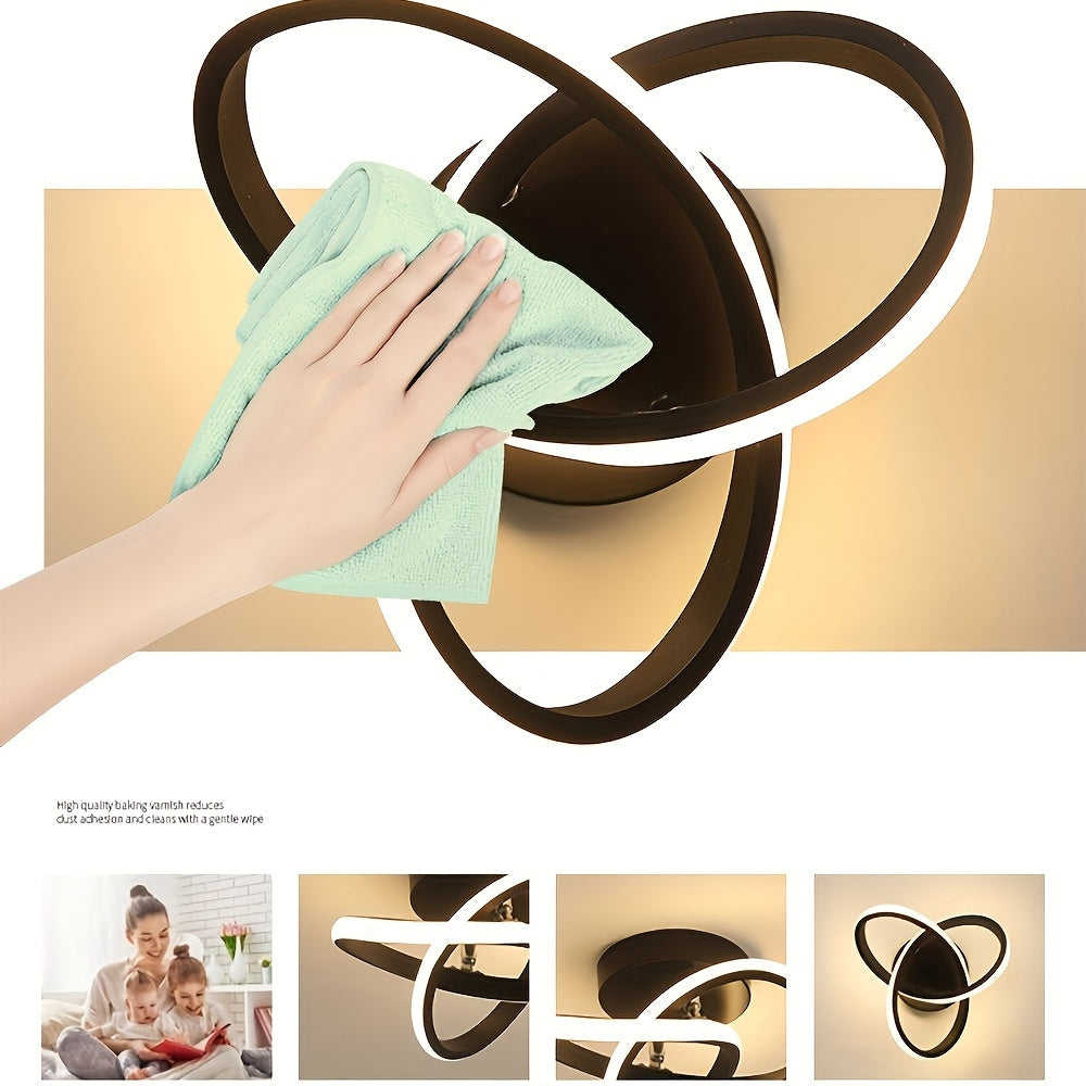 Modern LED Ceiling Light - 3000K/4000K/6000K, Perfect for Bedroom, Living Room, Kitchen & Balcony - Easy Install, Wide Voltage Range (AC85-265V)