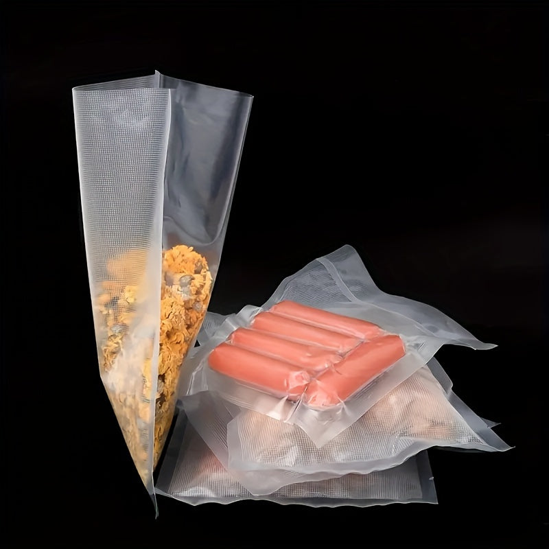 50-Pack Vacuum Sealer Bags, Reusable Food Storage Pouches, No Electricity Needed, Freshness Preservation for Kitchen, Compatible with Vacuum Sealer Machine Accessories