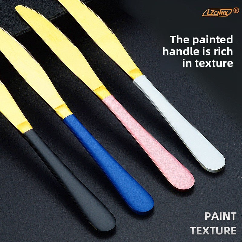 4-Piece Stainless Steel Cutlery Set ? Mirror Polished Knife, Fork & Spoon for Home & Restaurant