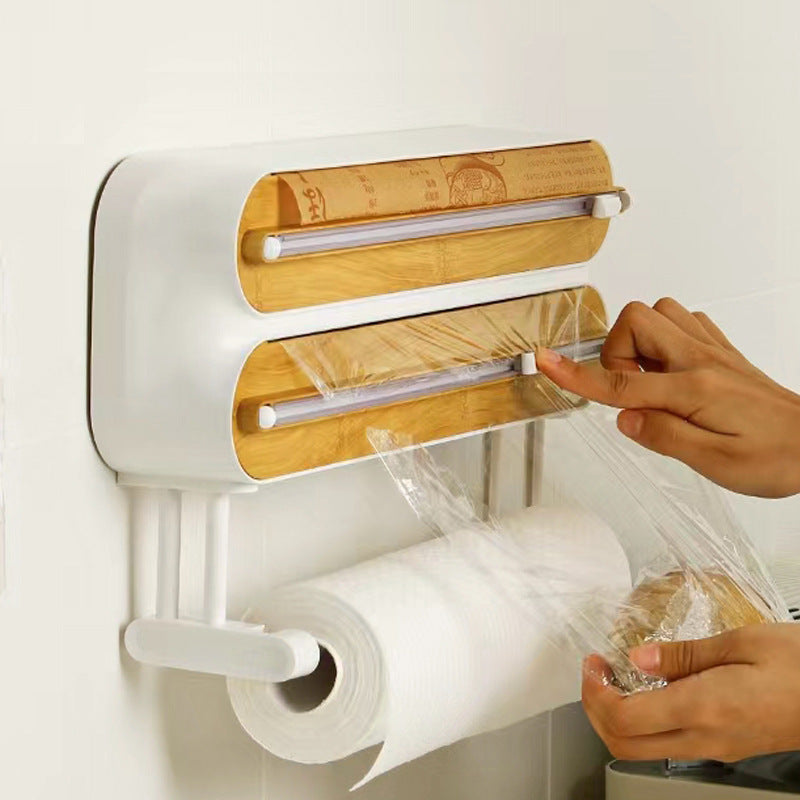 Magnetic Wall-Mounted Cling Film Cutter ? Tear-Free Kitchen Foil & Baking Paper Cutter