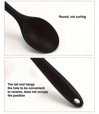 1pc Premium Silicone Spoon - Ladles for Cooking, Mixing, Serving, and Salad Preparation - Heat Resistant, Non-Stick, and Easy to Clean Kitchen Essential