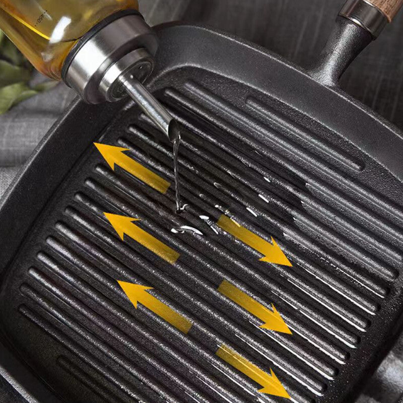 Nonstick Grill Pan – Induction Griddle Skillet with Pouring Lips for Steak & Cooking