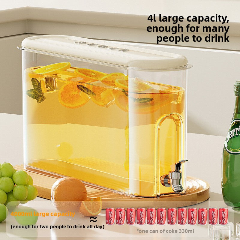 Slim Beverage Dispenser ? Large-Capacity Leak-Proof Container with Built-In Faucet