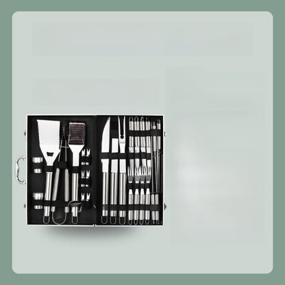 Stainless Steel Cutlery Set with Aluminum Case ? Portable Multi-Piece Outdoor & Camping Utensils