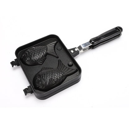 Double-Sided Non-Stick Fish-Shaped Waffle Pan ? Gas Stove & Open Flame Compatible